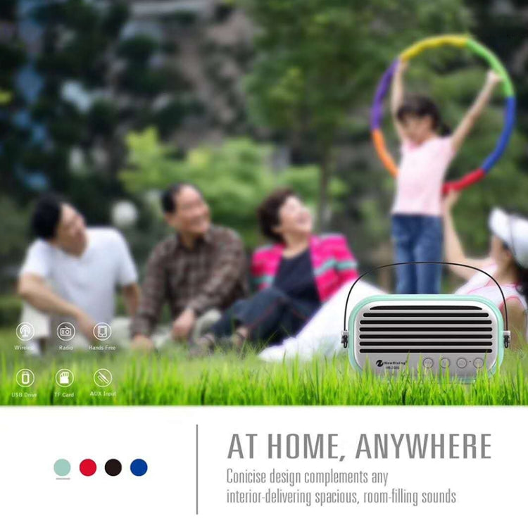 Coluna Bluetooth Estilosa para Casa NewRixing NR-3000 com Função de Chamadas Mãos Livres, Suporta Cartão TF & USB & FM & AUX