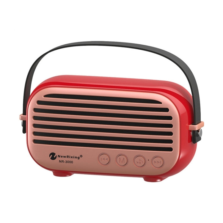 Coluna Bluetooth Estilosa para Casa NewRixing NR-3000 com Função de Chamadas Mãos Livres, Suporta Cartão TF & USB & FM & AUX
