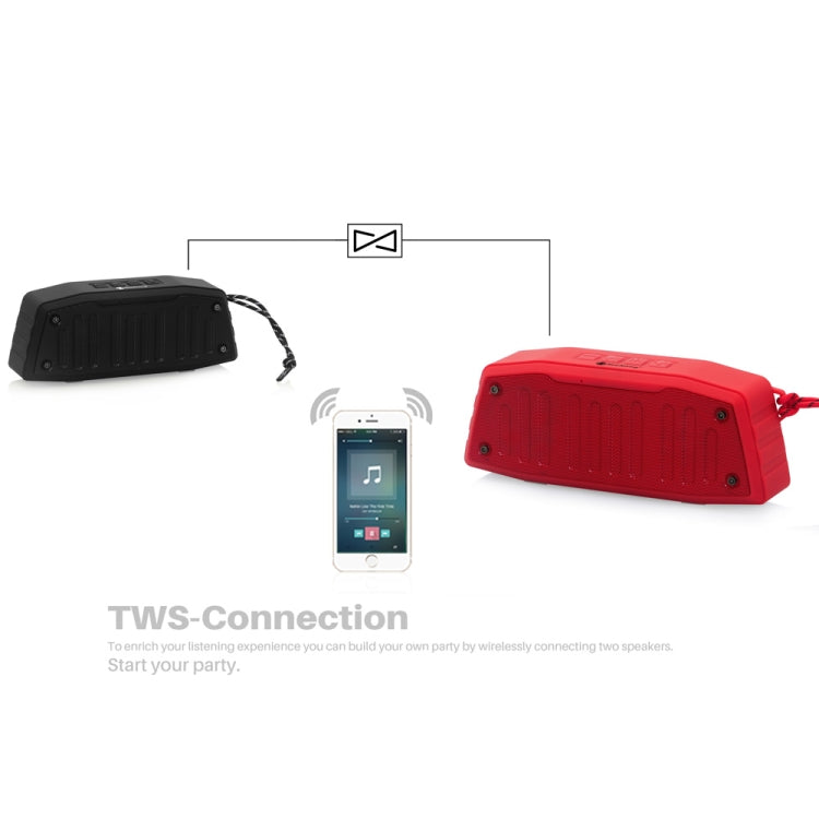 Coluna Bluetooth Portátil para Exterior NewRixing NR-4019 com Função de Chamadas Mãos Livres, Suporta Cartão TF & USB & FM & AUX