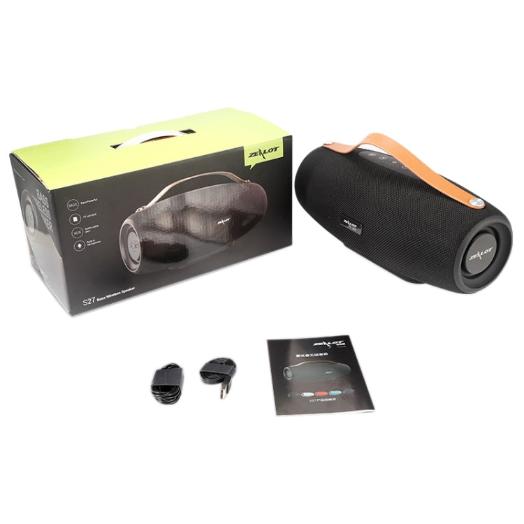 ZEALOT S27 Altifalante Bluetooth Sem Fios Multifuncional com Graves, Microfone Incorporado, Suporta Chamadas Bluetooth & AUX & Cartão TF & 1x93mm + 2x66mm Altifalantes, S27