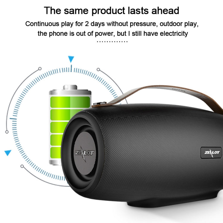 ZEALOT S27 Altifalante Bluetooth Sem Fios Multifuncional com Graves, Microfone Incorporado, Suporta Chamadas Bluetooth & AUX & Cartão TF & 1x93mm + 2x66mm Altifalantes, S27