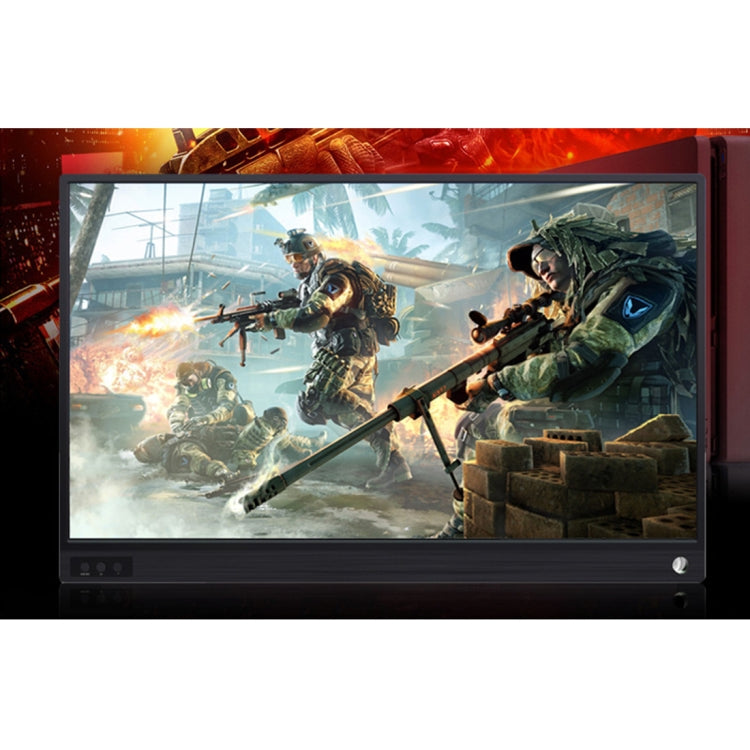 Dispositivo de Ecrã Portátil HD de Ângulo Largo 178 Graus 1080P de 15,6 polegadas para Computador de Secretária / Consola de Jogos / Ecrã Simultâneo / PS4 / PS3 / XBox, com Mini HDMI, Micro USB e 2 Interfaces USB-C / Type-C