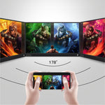 Dispositivo de Ecrã Portátil HD de Ângulo Largo 178 Graus 1080P de 15,6 polegadas para Computador de Secretária / Consola de Jogos / Ecrã Simultâneo / PS4 / PS3 / XBox, com Mini HDMI, Micro USB e 2 Interfaces USB-C / Type-C