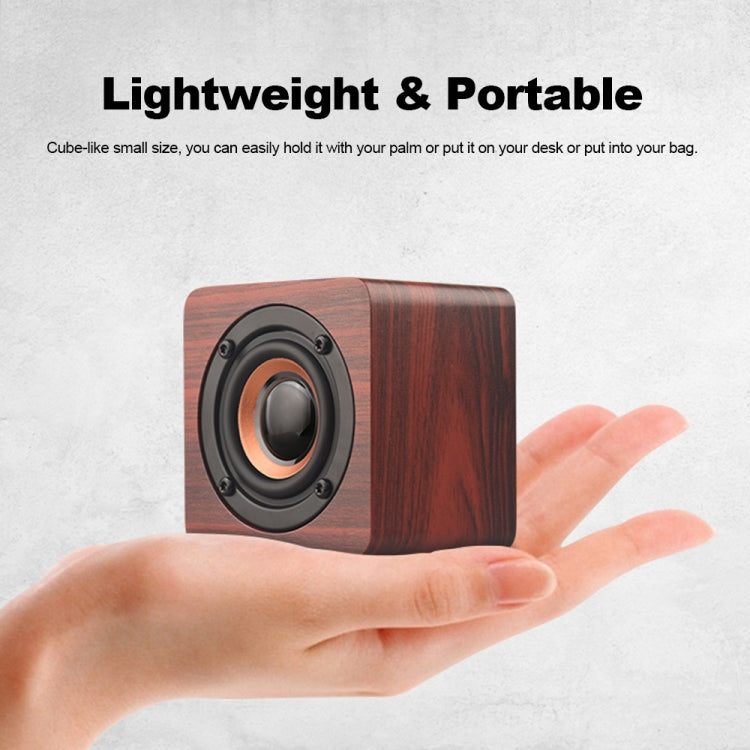 Q1 Altifalante Bluetooth Sem Fios Mega Bass Mini Portátil em Madeira