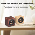 Q1 Altifalante Bluetooth Sem Fios Mega Bass Mini Portátil em Madeira