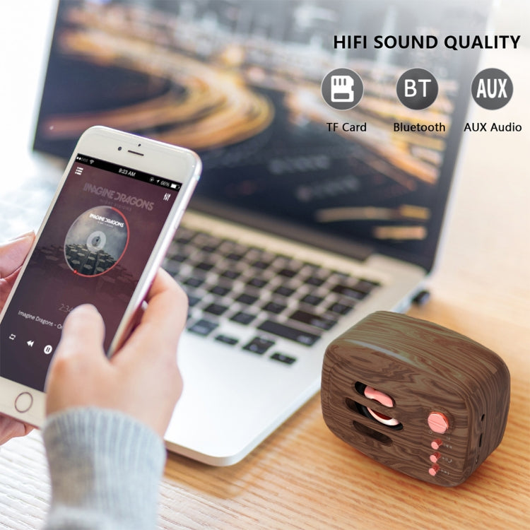 Coluna Bluetooth 5.0 Estilo Retro Sem Fios B11, Suporta Chamadas Mãos Livres & Cartão TF de 32GB & Entrada de Áudio 3,5mm