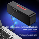 SC211 Altifalante Subwoofer Portátil Bluetooth Sem Fios Bluetooth 5.0, Suporta Cartão TF & Disco U & AUX 3.5mm