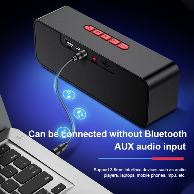 SC211 Altifalante Subwoofer Portátil Bluetooth Sem Fios Bluetooth 5.0, Suporta Cartão TF & Disco U & AUX 3.5mm