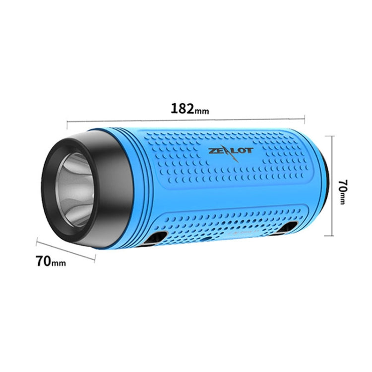 Coluna Bluetooth Sem Fios ZEALOT A1 Multifuncional com Graves, Microfone Integrado, Suporte para Chamadas Bluetooth, AUX, Cartão TF e Luzes LED