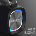 Coluna Bluetooth Portátil HOPESTAR A6X TWS para Exterior com Luzes Coloridas de Música, Suporte para Power Bank, Chamadas Mãos Livres, Disco U, Cartão TF e AUX 3.5mm, A6X Preto, A6X Verde