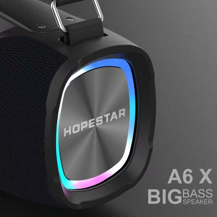 Coluna Bluetooth Portátil HOPESTAR A6X TWS para Exterior com Luzes Coloridas de Música, Suporte para Power Bank, Chamadas Mãos Livres, Disco U, Cartão TF e AUX 3.5mm, A6X Preto, A6X Verde