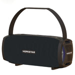 Coluna Bluetooth Portátil HOPESTAR H24 Pro TWS para Exterior, Resistente à Água, Textura Têxtil com Luz Rítmica, Suporte para Chamadas Mãos Livres, Disco U, Cartão TF, AUX 3.5mm e FM, H24 Pro Preto, H24 Pro Cinzento, H24 Pro Azul, H24 Pro Vermelho