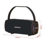 Coluna Bluetooth Portátil HOPESTAR H24 Pro TWS para Exterior, Resistente à Água, Textura Têxtil com Luz Rítmica, Suporte para Chamadas Mãos Livres, Disco U, Cartão TF, AUX 3.5mm e FM, H24 Pro Preto, H24 Pro Cinzento, H24 Pro Azul, H24 Pro Vermelho