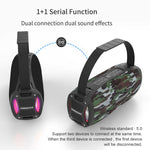 Coluna Bluetooth Portátil HOPESTAR H24 Pro TWS para Exterior, Resistente à Água, Textura Têxtil com Luz Rítmica, Suporte para Chamadas Mãos Livres, Disco U, Cartão TF, AUX 3.5mm e FM, H24 Pro Preto, H24 Pro Cinzento, H24 Pro Azul, H24 Pro Vermelho