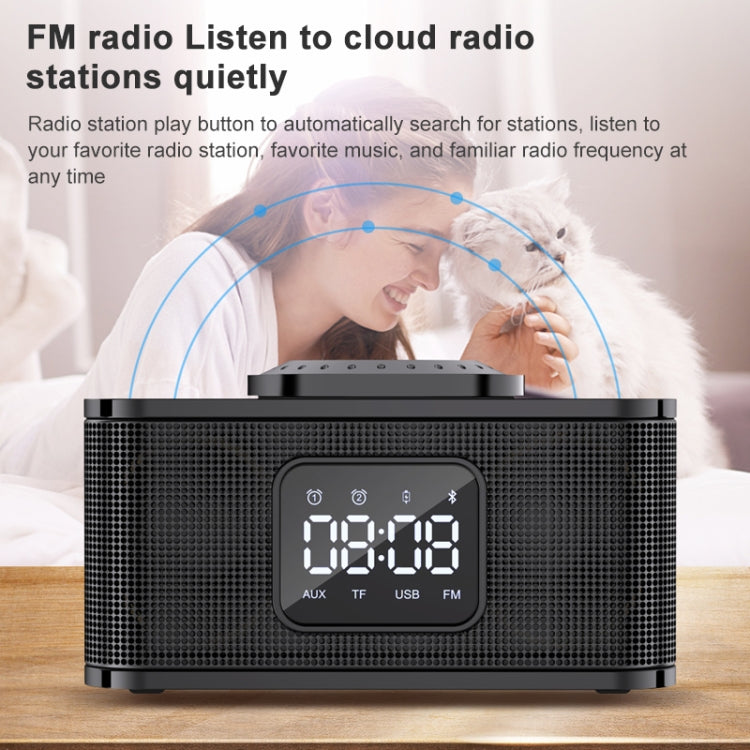 Coluna Bluetooth awei Y332 com Carregamento Sem Fios e Bluetooth 5.0, Suporte para Chamadas em Modo Mãos Livres