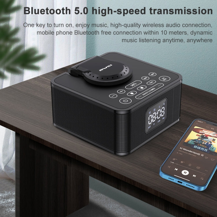 Coluna Bluetooth awei Y332 com Carregamento Sem Fios e Bluetooth 5.0, Suporte para Chamadas em Modo Mãos Livres