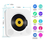 Coluna Bluetooth portátil de segunda geração com ecrã digital e leitor de CD com comando à distância, ecrã digital