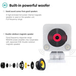 Coluna Bluetooth portátil de segunda geração com ecrã digital e leitor de CD com comando à distância, ecrã digital