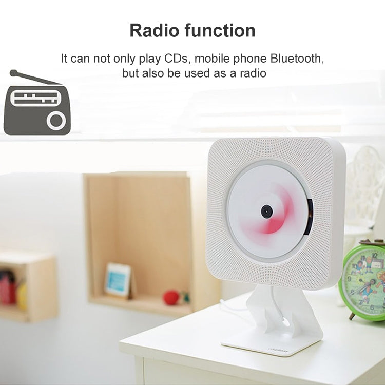 Coluna Bluetooth portátil de segunda geração com ecrã digital e leitor de CD com comando à distância, ecrã digital