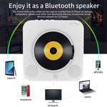 Coluna Bluetooth portátil de segunda geração com ecrã digital e leitor de CD com comando à distância, ecrã digital
