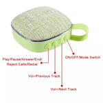 Coluna Bluetooth Mini Portátil Quadrada com Textura de Tecido X25new, Suporte para Chamadas Mãos Livres, Cartão TF e AUX, X25new Laranja, X25new Verde, X25new Cinzento, X25new Azul
