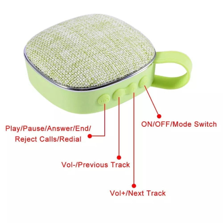 Coluna Bluetooth Mini Portátil Quadrada com Textura de Tecido X25new, Suporte para Chamadas Mãos Livres, Cartão TF e AUX, X25new Laranja, X25new Verde, X25new Cinzento, X25new Azul