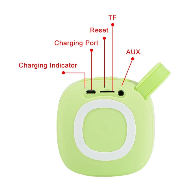 Coluna Bluetooth Mini Portátil Quadrada com Textura de Tecido X25new, Suporte para Chamadas Mãos Livres, Cartão TF e AUX, X25new Laranja, X25new Verde, X25new Cinzento, X25new Azul