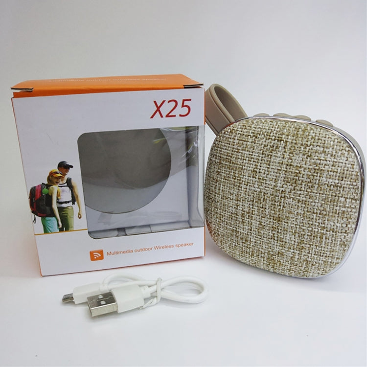 Coluna Bluetooth Mini Portátil Quadrada com Textura de Tecido X25new, Suporte para Chamadas Mãos Livres, Cartão TF e AUX, X25new Laranja, X25new Verde, X25new Cinzento, X25new Azul