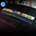 SOAIY SH39 Altifalante Bluetooth de Secretária para Jogos com Efeitos de Iluminação Colorida, Botões Mecânicos, Relógio com Alarme e Bateria, Edição Deluxe