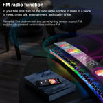 SOAIY SH39 Altifalante Bluetooth de Secretária para Jogos com Efeitos de Iluminação Colorida, Botões Mecânicos, Relógio com Alarme e Bateria, Edição Deluxe