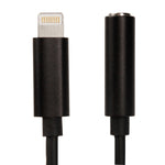 Adaptador de Áudio 8 Pin para 3,5mm, Comprimento: Cerca de 12cm, Suporta iOS 13.1 ou Superior