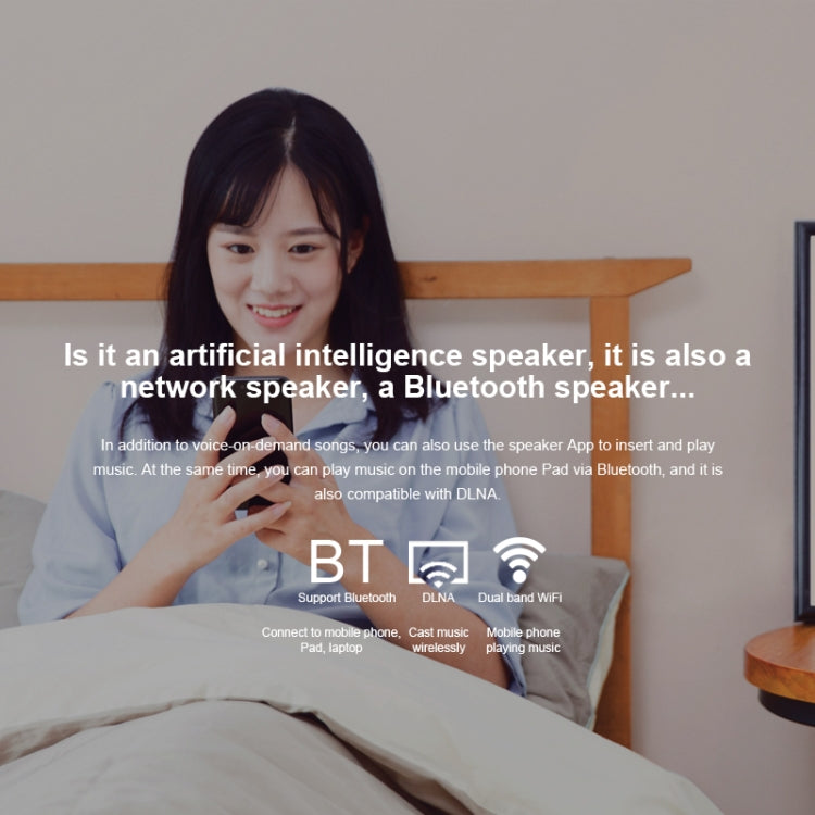 Coluna AI Xiaomi com Suporte para WiFi de Banda Dupla, Bluetooth 4.1 e Reprodução de Música A2DP