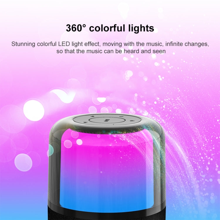 Coluna Bluetooth TWS JY-06 60W para Exterior com Luzes Coloridas e Volume Elevado