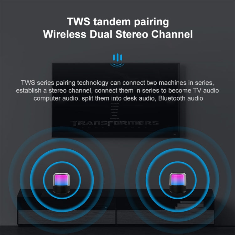 Coluna Bluetooth TWS JY-06 60W para Exterior com Luzes Coloridas e Volume Elevado