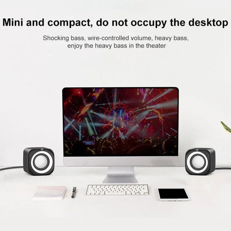 Coluna Mini com Fio USB Versão Standard A1, Volume Elevado, Comprimento do Cabo: 1,1m, Versão Standard