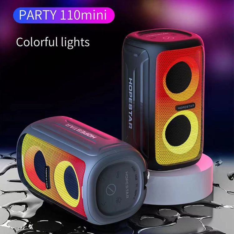 Coluna Bluetooth Sem Fios HOPESTAR Party 110 Mini com Luzes Coloridas, Party 110 Mini (Preto), Party 110 Mini (Cinza), Party 110 Mini (Azul)