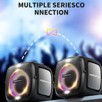 Coluna Bluetooth Sem Fios HOPESTAR Party One com Iluminação RGB, Party One (Preto), Party One (Cinza), Party One (Azul), Party One (Amarelo)
