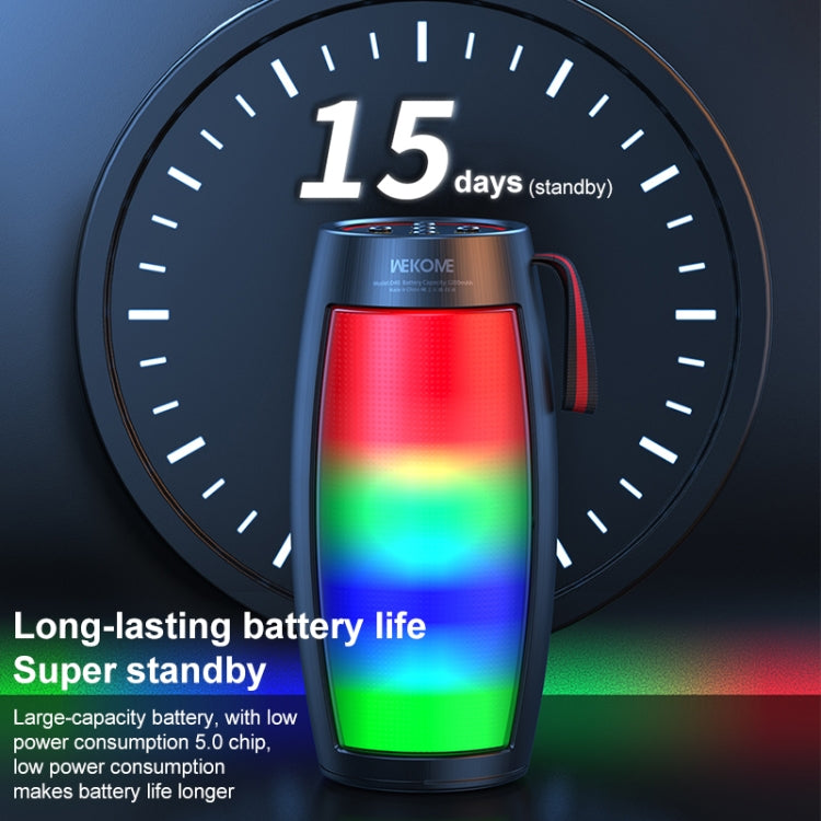 Coluna Bluetooth Colorida WEKOME D40 5W Sound Pulse, D40 (Preto), D40 (Branco)