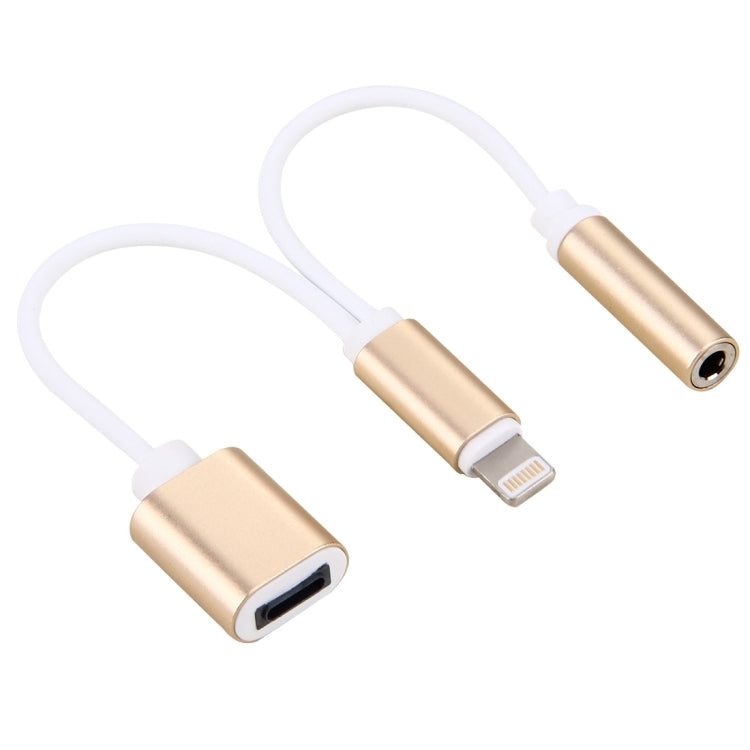 Cabo Adaptador de Carregador 10cm 8 Pinos Fêmea & Áudio 3,5mm Fêmea para 8 Pinos Macho, Suporta Todos os Sistemas IOS