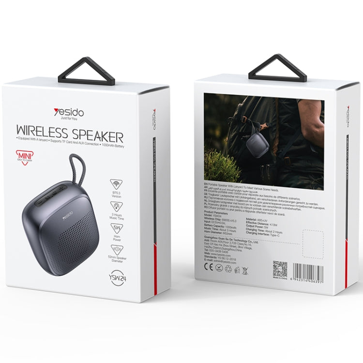 Coluna Bluetooth Portátil para Exterior Yesido YSW24 5W, YSW24