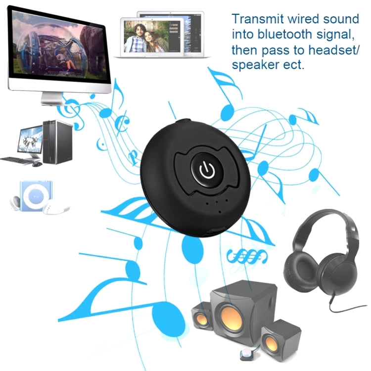 Transmissor de Áudio Bluetooth 4.0 Multi-ponto Portátil H366T para iPhone, Samsung, HTC, Sony, Google, Huawei, Xiaomi e outros Smartphones