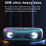 XDOBO BMTL BOSS Altifalante Bluetooth Sem Fios Portátil Impermeável IPX7 com Luz Colorida RGB & TWS, BMTL BOSS