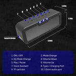 XDOBO Wake 1983 Coluna Bluetooth portátil impermeável IPX7 para exterior