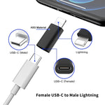 ENKAY Hat-Prince HC-6 Mini Adaptador Conversor ABS USB-C / Tipo-C 3.1 para Porta 8 Pinos (Branco), Preto, Tipo-C para 8 Pinos