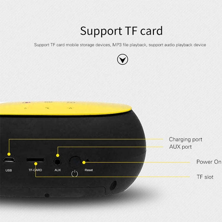 Coluna Bluetooth Sem Fios awei Y200 com Botões Táteis, Suporta Linha Aux e Cartão TF, Y200