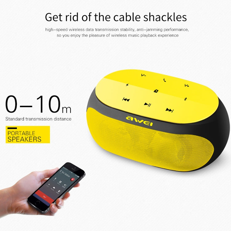 Coluna Bluetooth Sem Fios awei Y200 com Botões Táteis, Suporta Linha Aux e Cartão TF, Y200