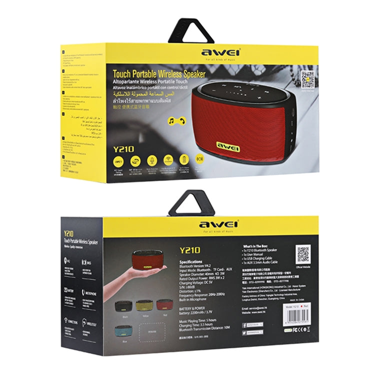 Coluna Bluetooth Sem Fios Portátil awei Y210 V4.2 com Graves Reforçados, Suporta NFC / Cartão TF / AUX, Y210