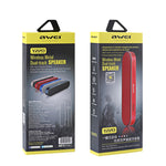 awei Y220 Coluna Bluetooth Sem Fios Portátil V4.2 com Som Estéreo 3D HD Claro e Cancelamento de Ruído, Suporte para Cartão TF / AUX, Y220