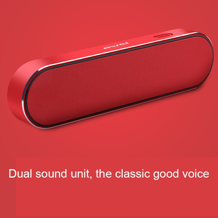 awei Y220 Coluna Bluetooth Sem Fios Portátil V4.2 com Som Estéreo 3D HD Claro e Cancelamento de Ruído, Suporte para Cartão TF / AUX, Y220