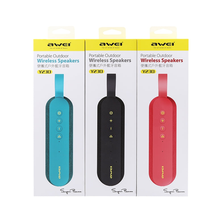 awei Y230 Coluna Bluetooth Sem Fios Portátil V4.2 com Som HD e Graves Reforçados, Microfone Integrado, Suporte NFC / Disco U / Cartão TF / AUX, Y230
